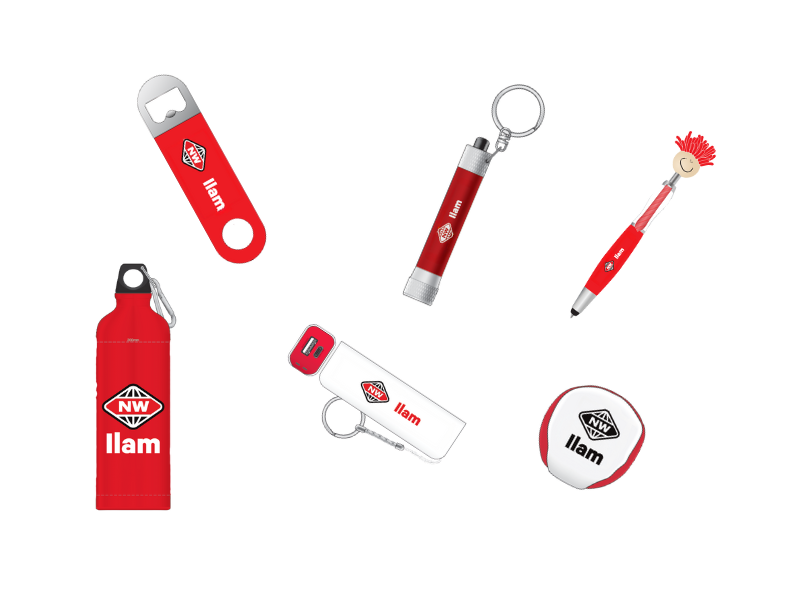 Branded merchandise for New World Ilam