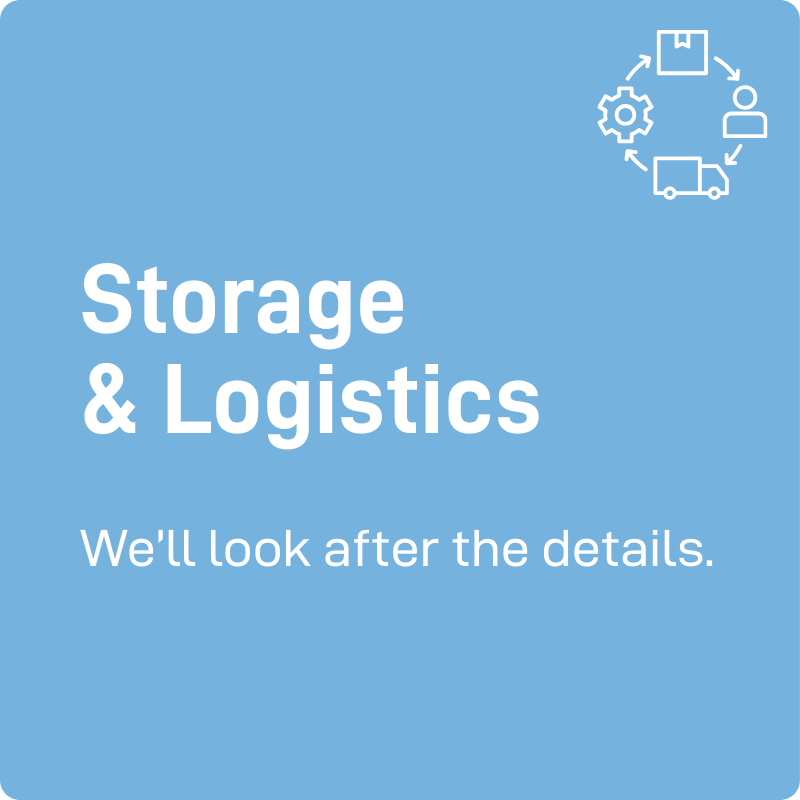 Display and expo material storage and logistics