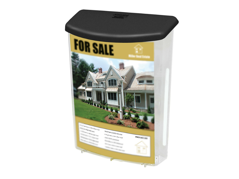 Waterproof, outdoor brochure holders and displays