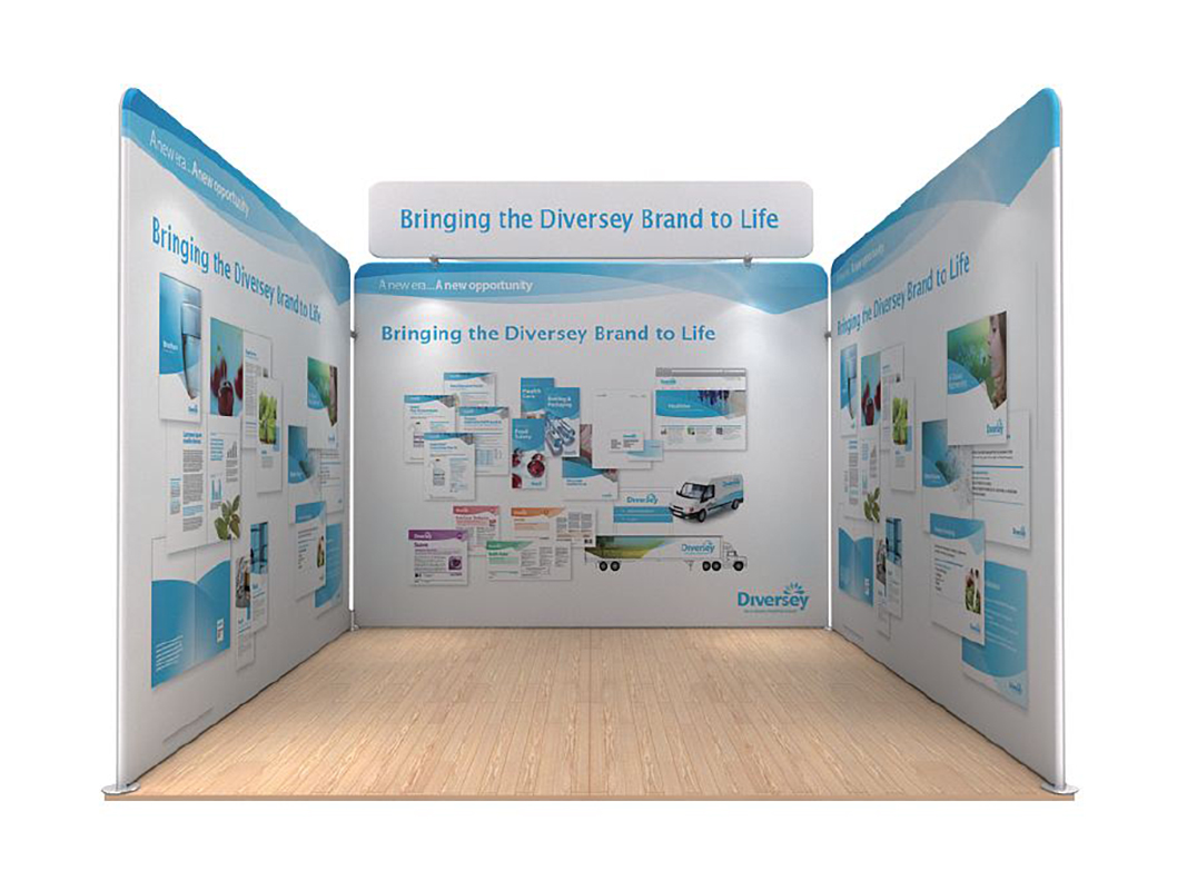 Fabric temporary exhibition walls, pop-up displays & display walls. 